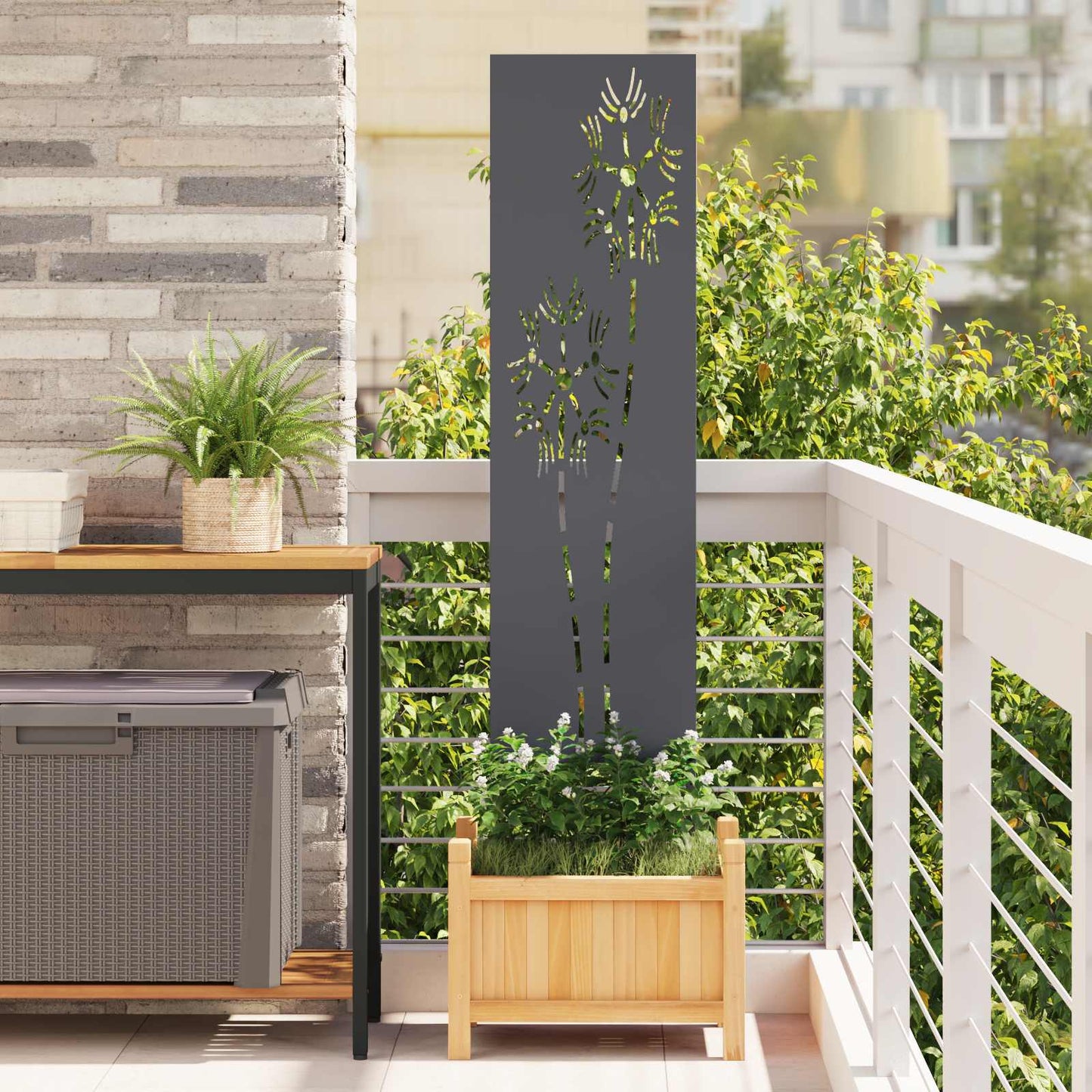 Garten Sichtschutz-Leinwand Anthrazit 32 x 140 cm