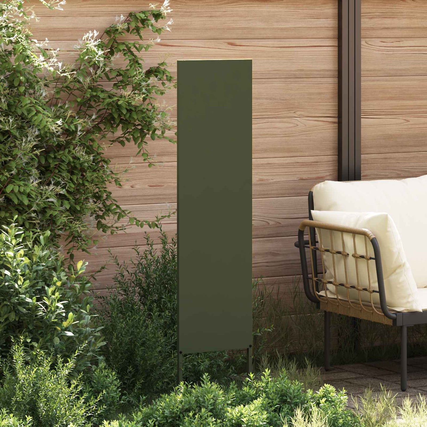 Garten Sichtschutz-Leinwand Olivgrün 32 x 140 cm