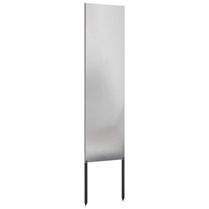 Garten Sichtschutz-Leinwand Silber 32 x 140 cm Edelstahl