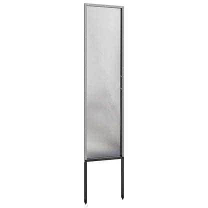 Garten Sichtschutz-Leinwand Silber 32 x 140 cm Edelstahl
