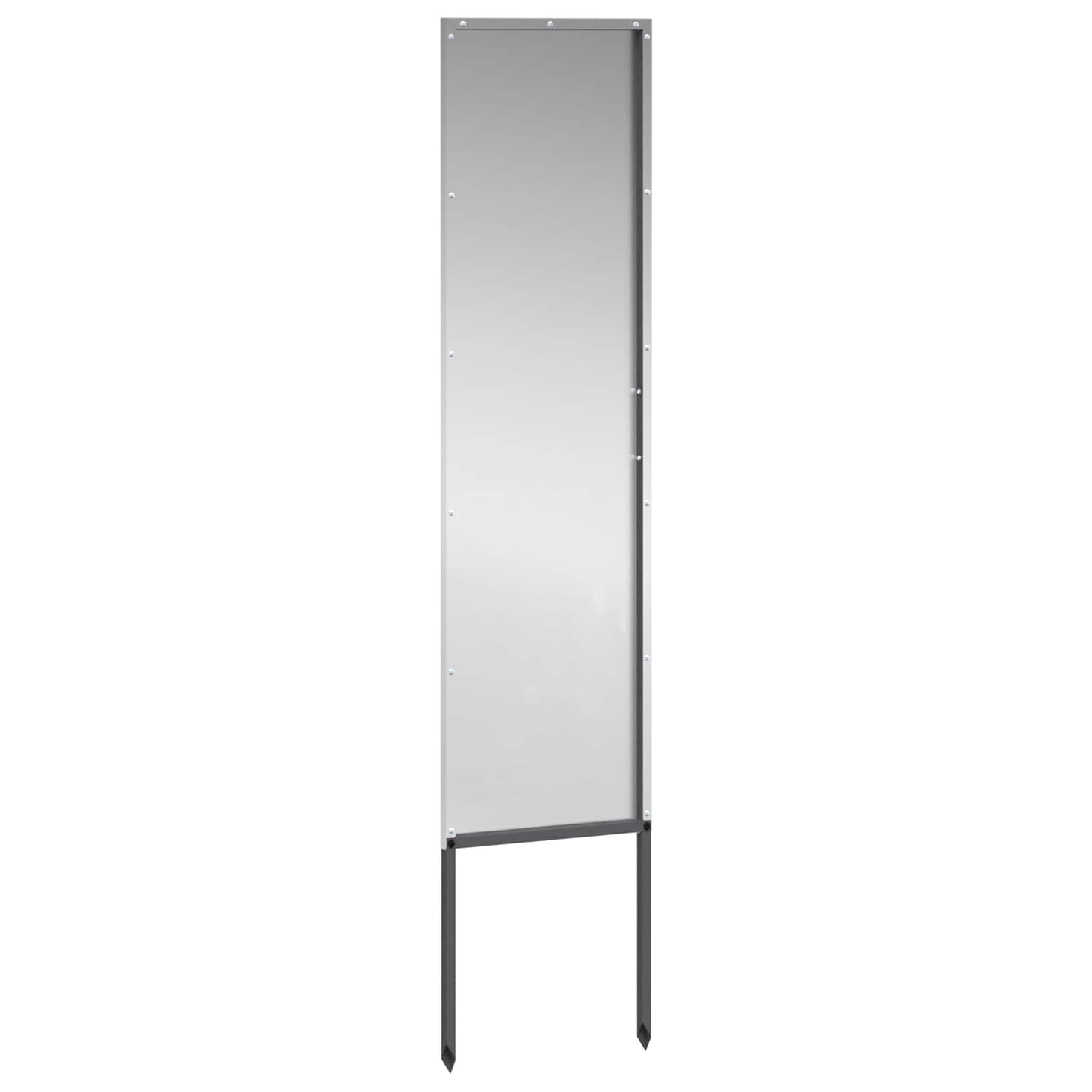Garten Sichtschutz-Leinwand Silber 32 x 140 cm Verzinkter Stahl