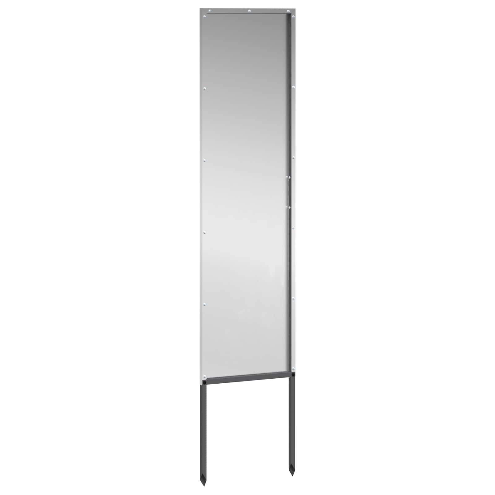 Garten Sichtschutz-Leinwand Silber 32 x 140 cm Verzinkter Stahl