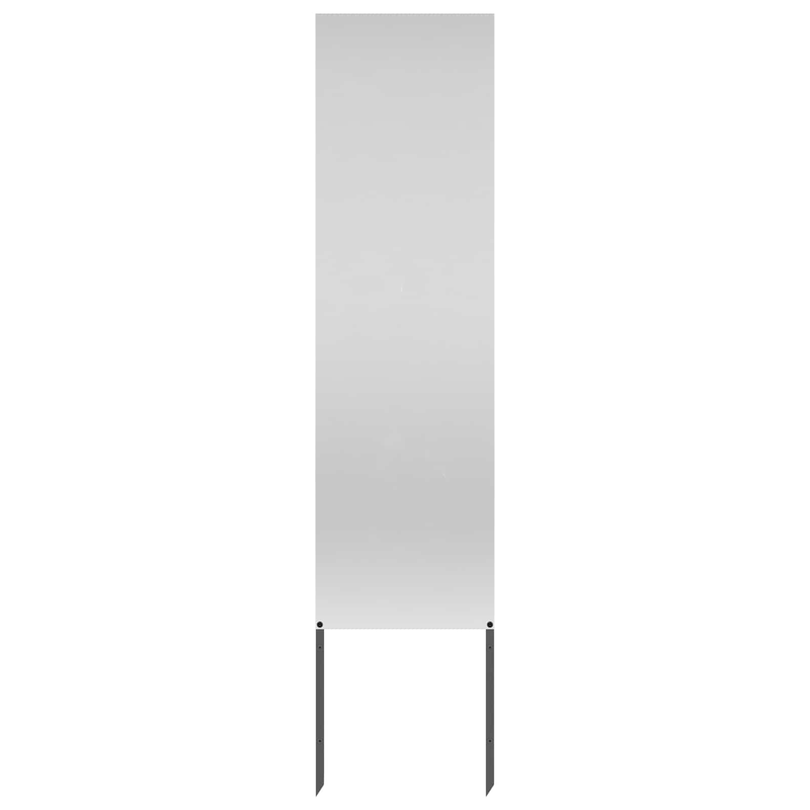 Garten Sichtschutz-Leinwand Silber 32 x 140 cm Verzinkter Stahl