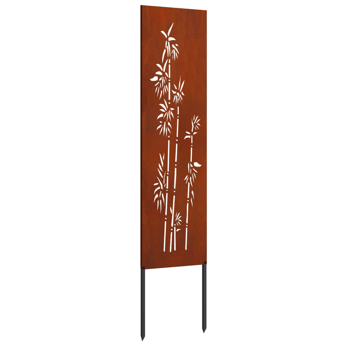Garten Sichtschutz-Leinwand Floral Rostoptik 32 x 140 cm