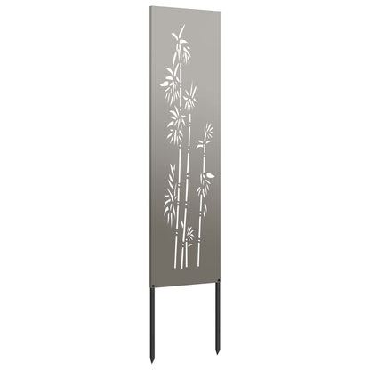 Garten Sichtschutz-Leinwand Floral Rostoptik 32 x 140 cm
