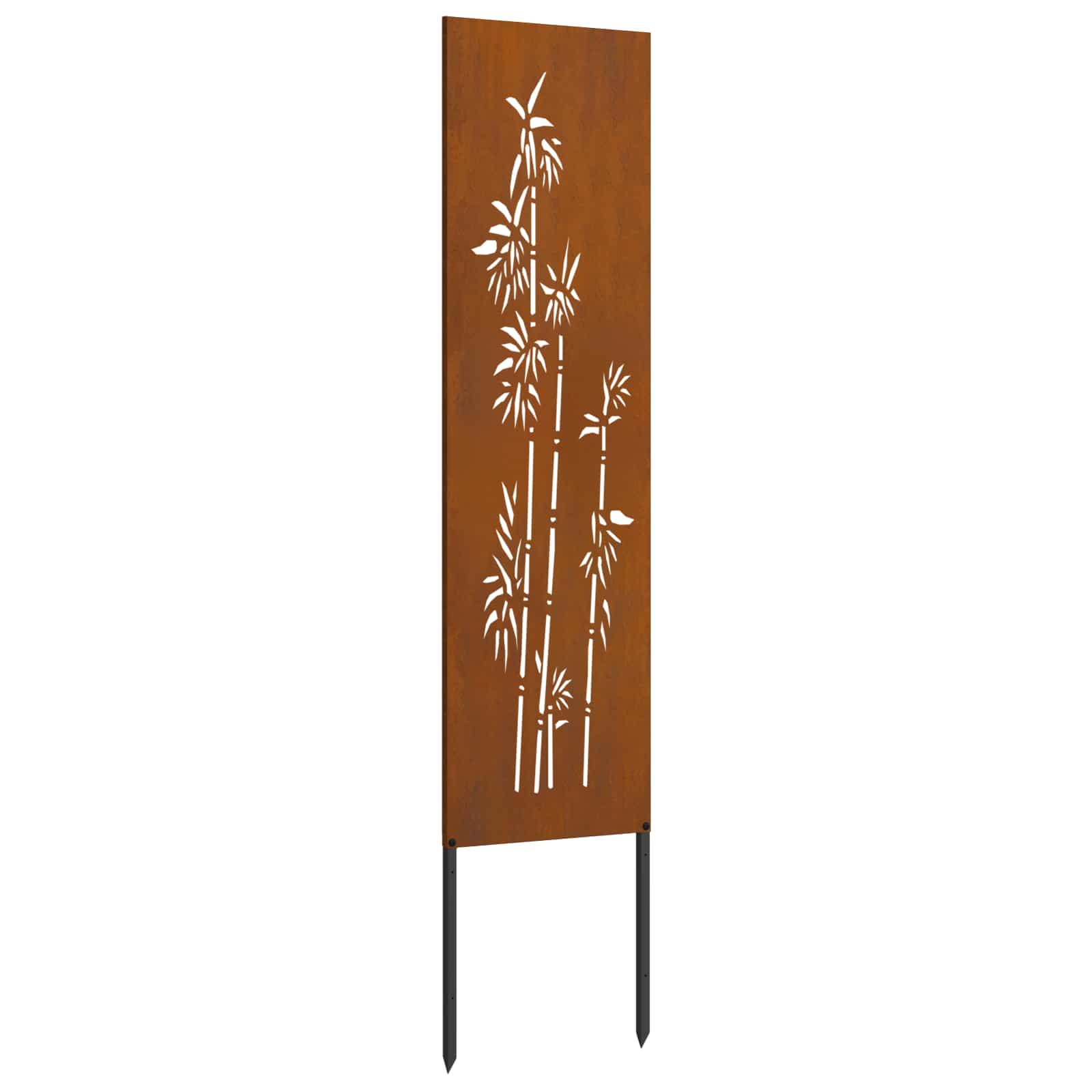 Garten Sichtschutz-Leinwand Floral Rostoptik 32 x 140 cm