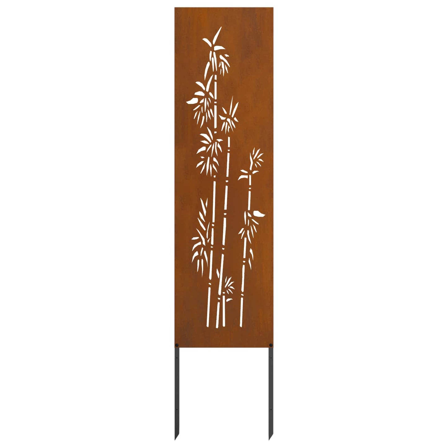 Garten Sichtschutz-Leinwand Floral Rostoptik 32 x 140 cm