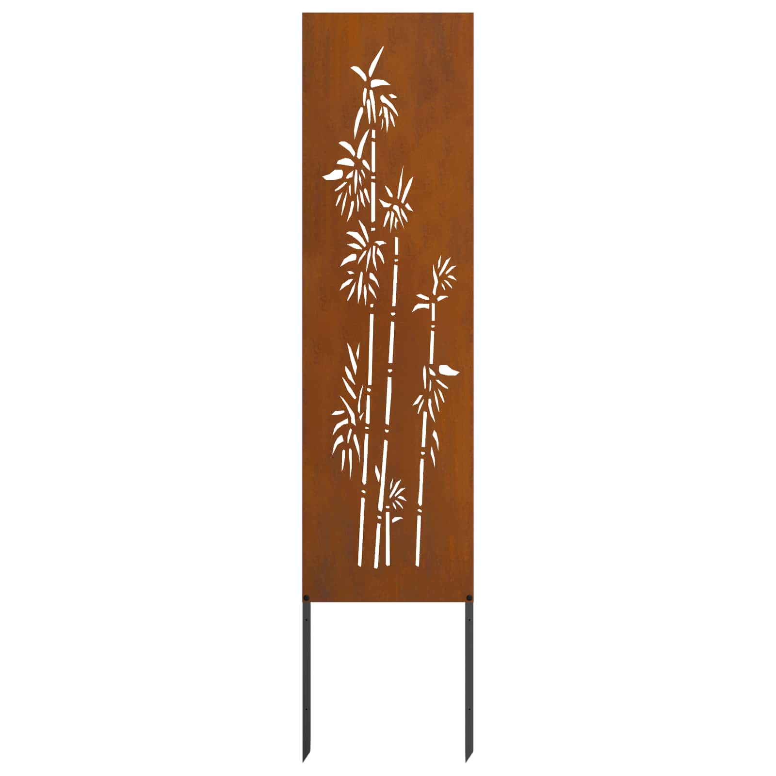 Garten Sichtschutz-Leinwand Floral Rostoptik 32 x 140 cm