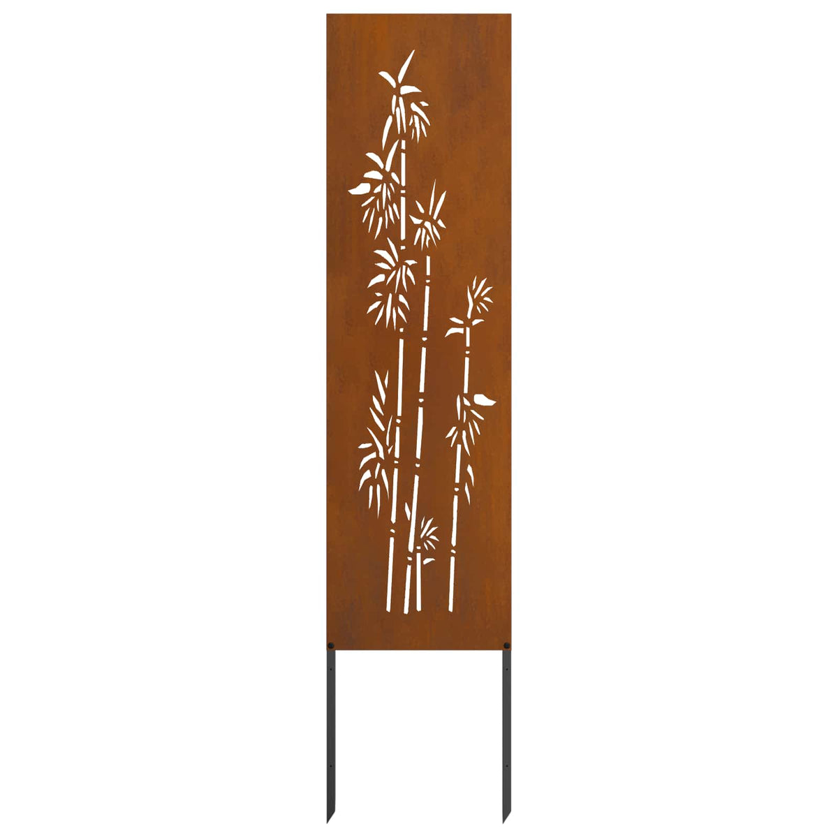 Garten Sichtschutz-Leinwand Floral Rostoptik 32 x 140 cm