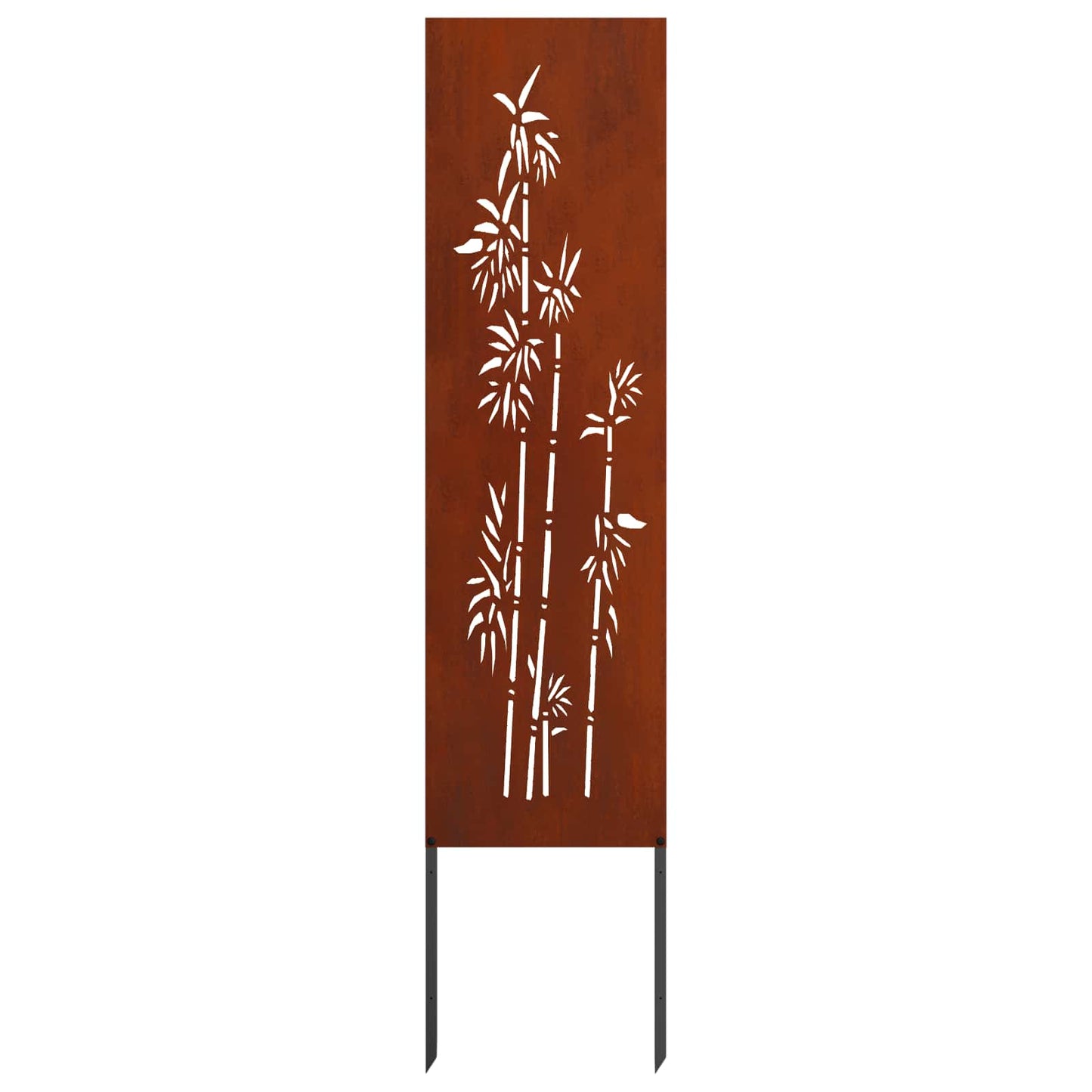 Garten Sichtschutz-Leinwand Floral Rostoptik 32 x 140 cm