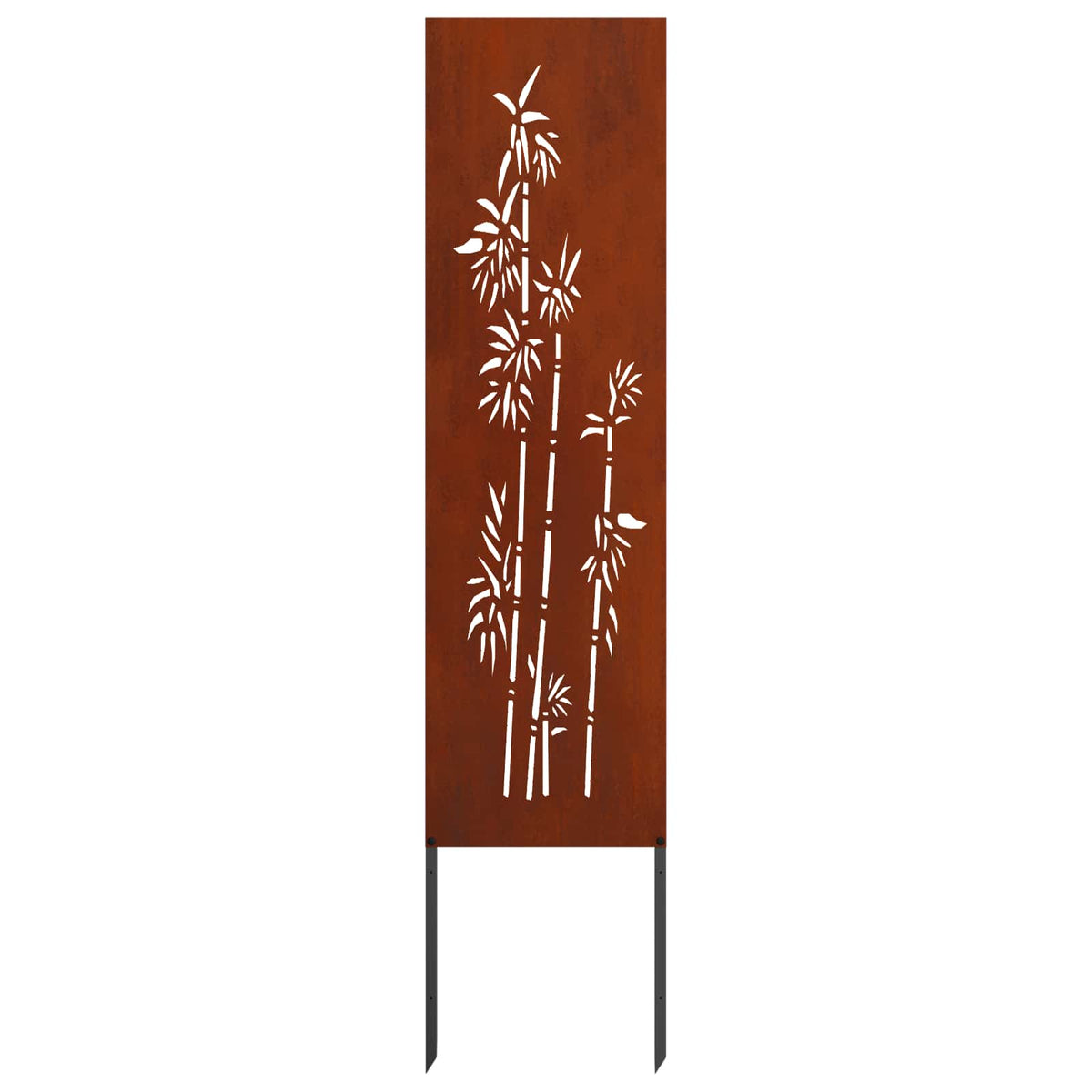 Garten Sichtschutz-Leinwand Floral Rostoptik 32 x 140 cm