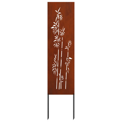 Garten Sichtschutz-Leinwand Floral Rostoptik 32 x 140 cm