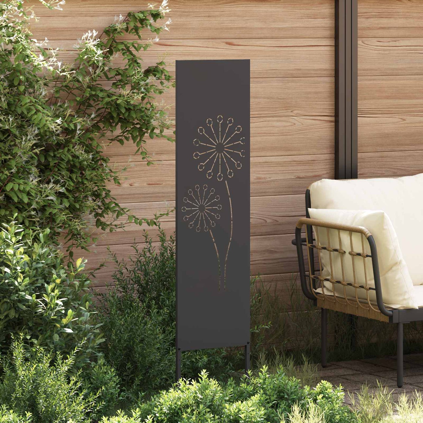 Garten Sichtschutz-Leinwand Schwarz 32 x 140 cm