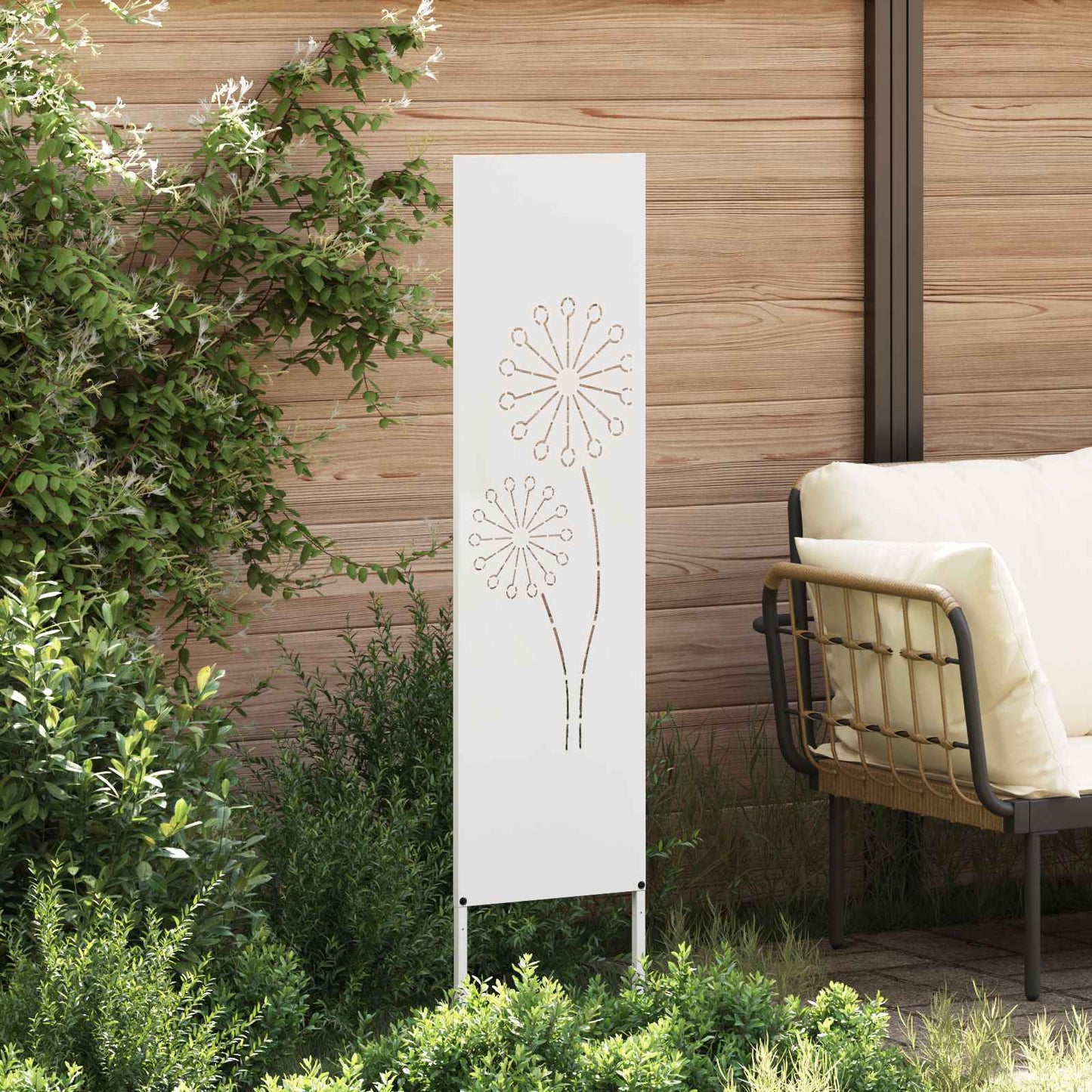Garten Sichtschutz-Leinwand Weiß 32 x 140 cm