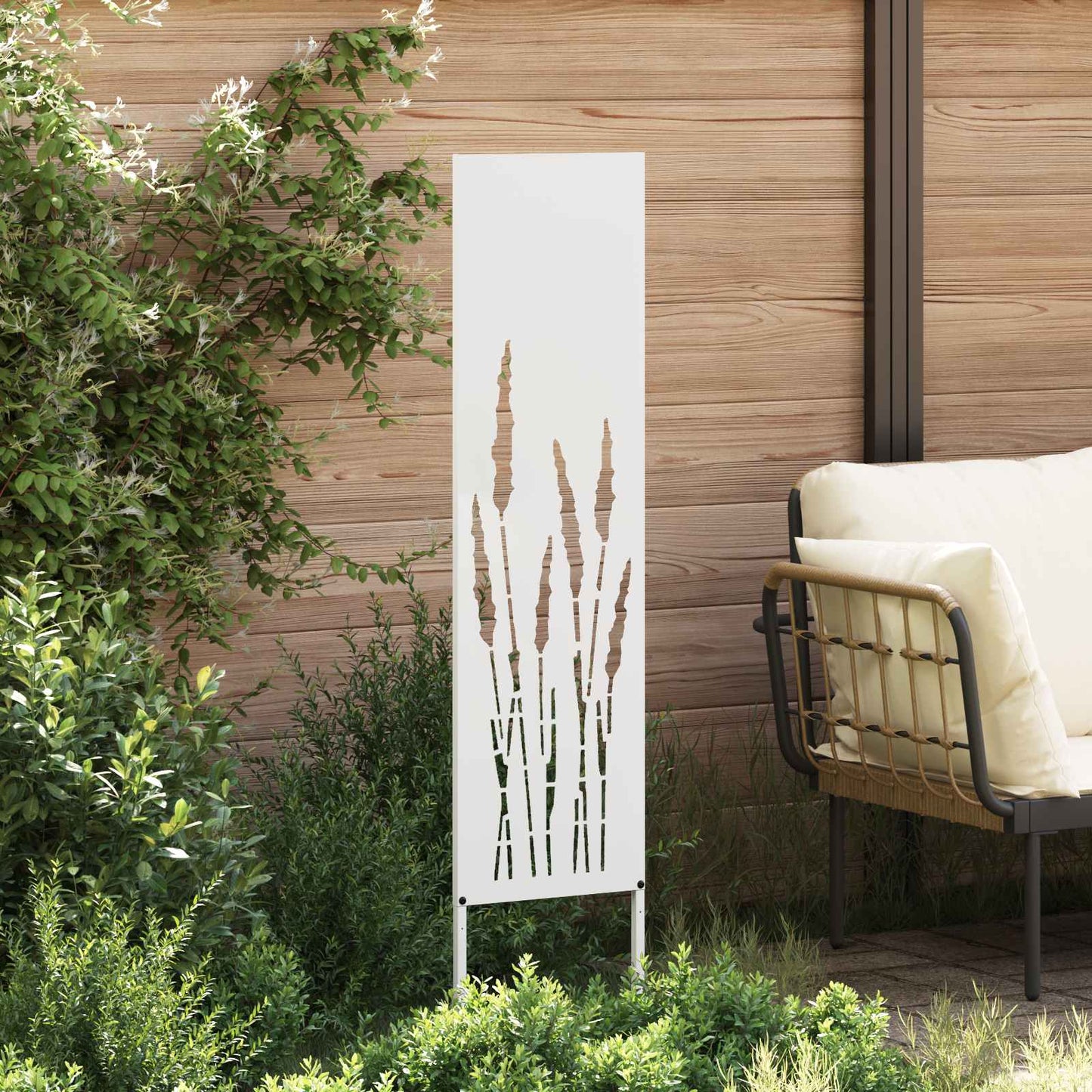 Garten Sichtschutz-Leinwand Weiß 32 x 140 cm