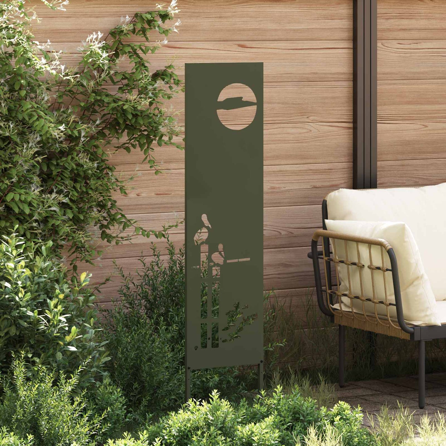 Garten Sichtschutz-Leinwand Olivgrün 32 x 140 cm