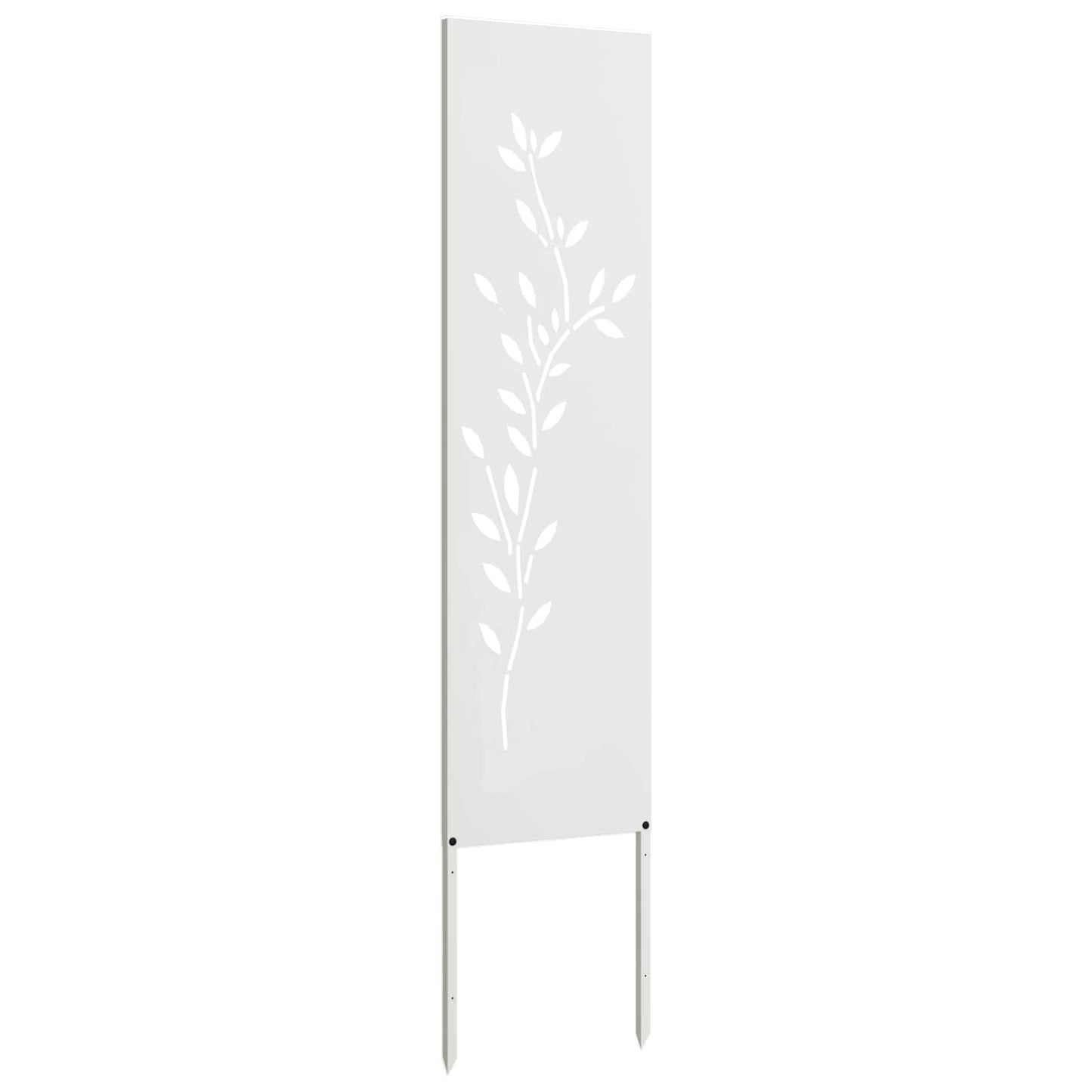 Garten Sichtschutz-Leinwand Floral Weiß 32 x 140 cm