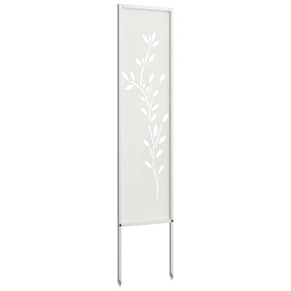 Garten Sichtschutz-Leinwand Floral Weiß 32 x 140 cm