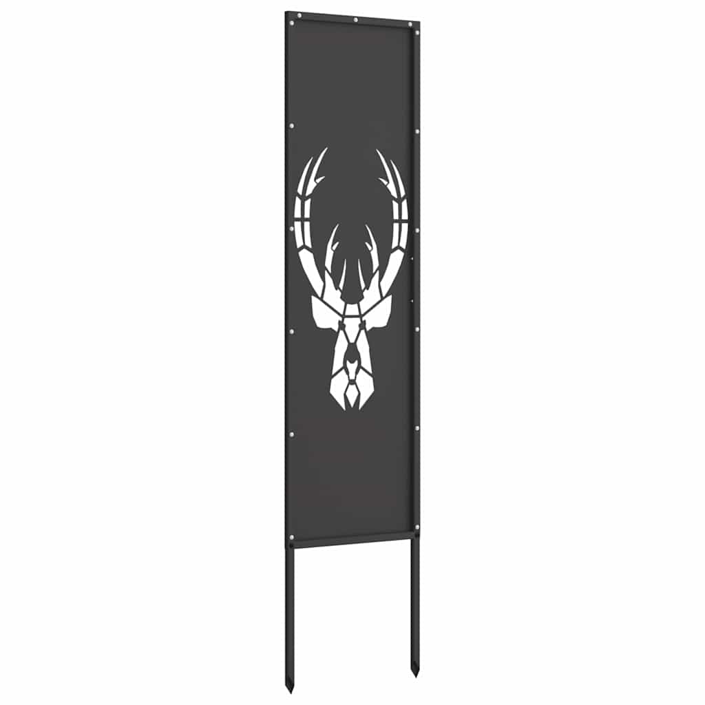 Garten Sichtschutz-Leinwand Tiermuster Schwarz 32 x 140 cm