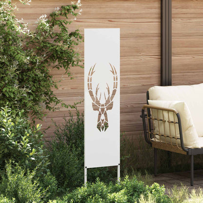 Garten Sichtschutz-Leinwand Tiermuster Weiß 32 x 140 cm