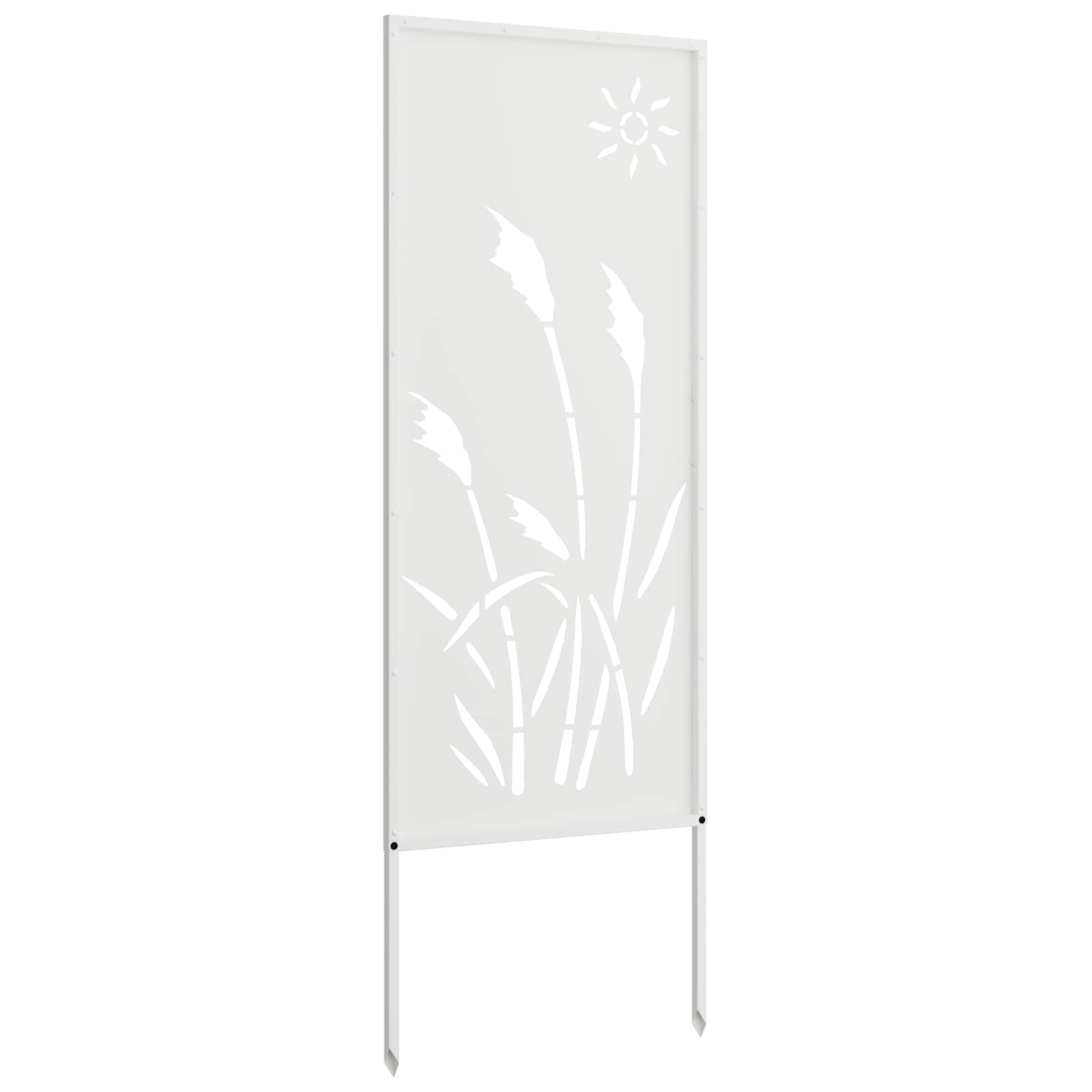 Garten Sichtschutz-Leinwand Weiß 50 x 140 cm