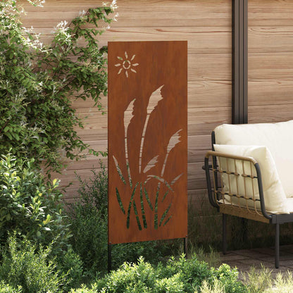 Garten Sichtschutz-Leinwand Rostoptik 50 x 140 cm