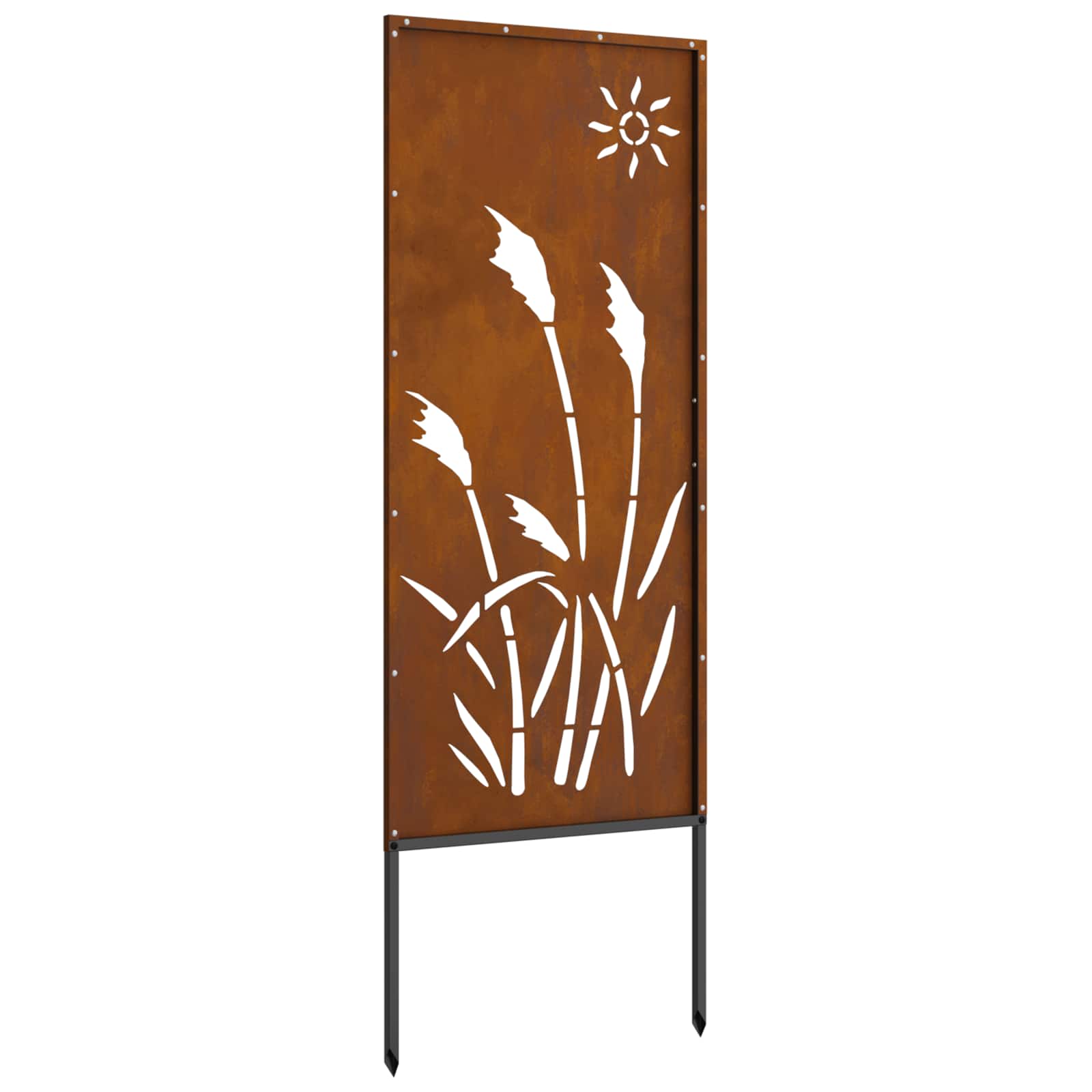 Garten Sichtschutz-Leinwand Rostoptik 50 x 140 cm