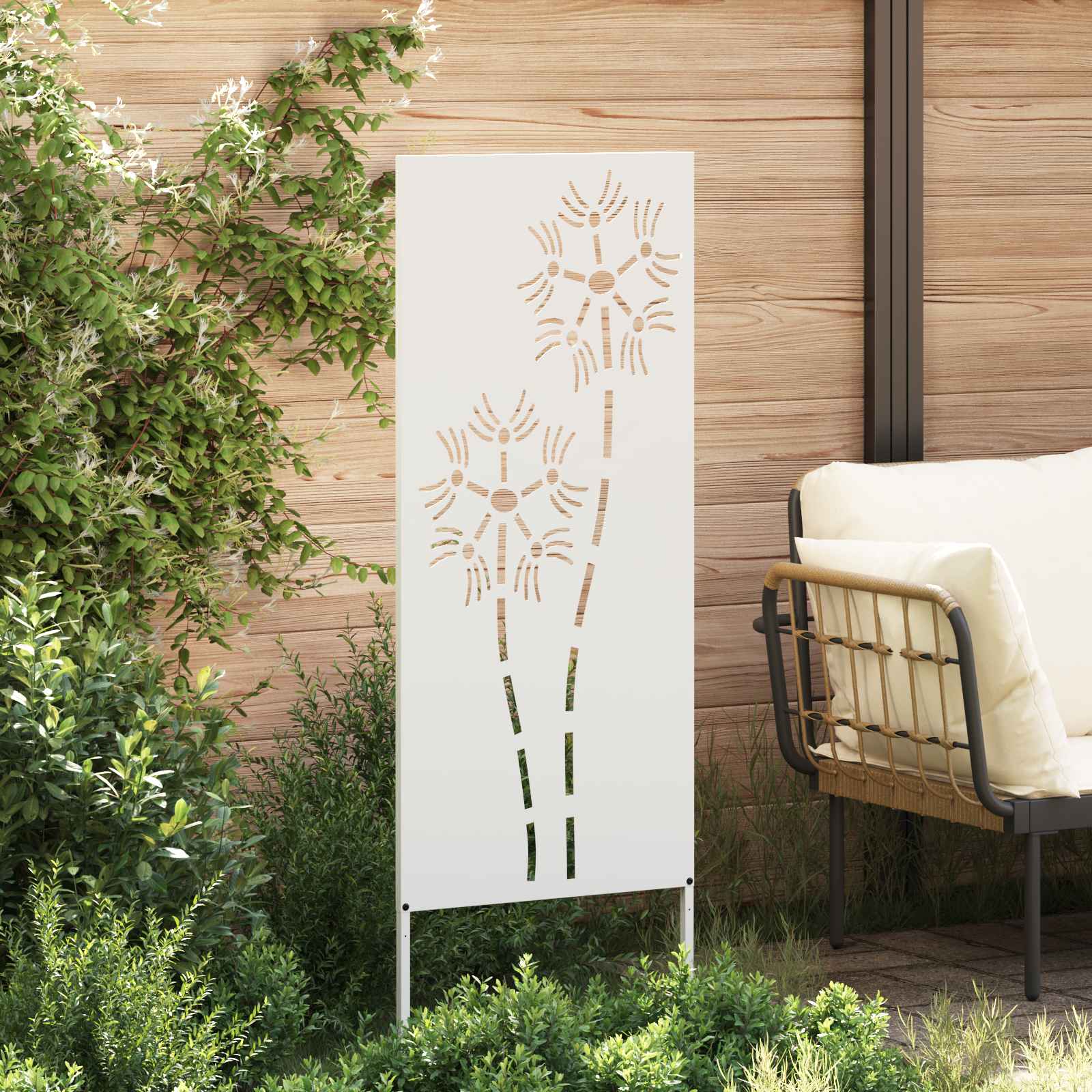 Garten Sichtschutz-Leinwand Weiß 50 x 140 cm