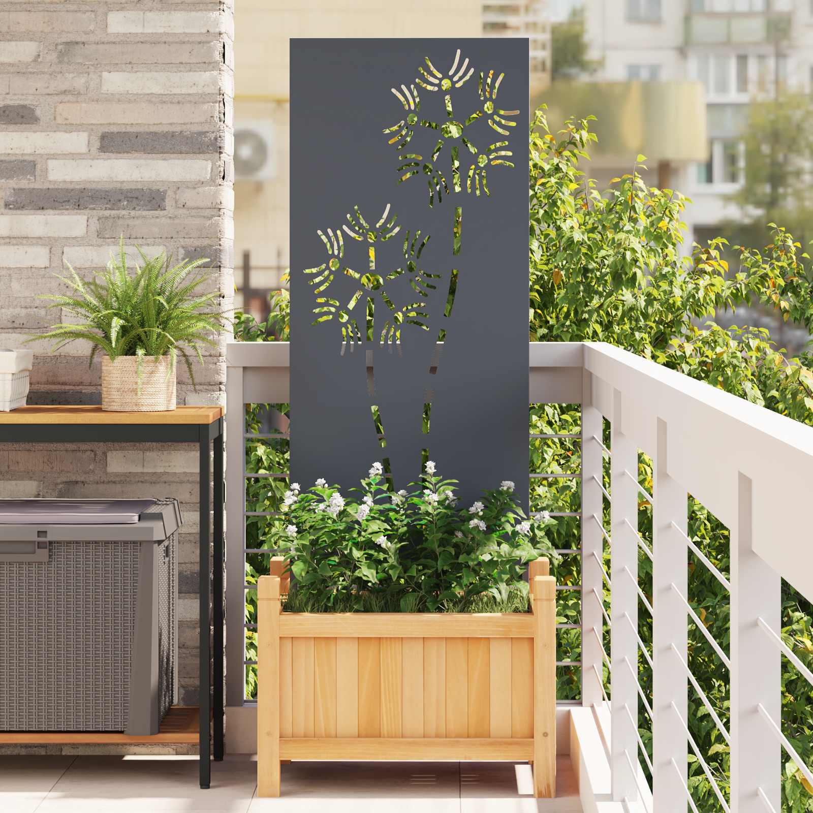 Garten Sichtschutz-Leinwand Anthrazit 50 x 140 cm