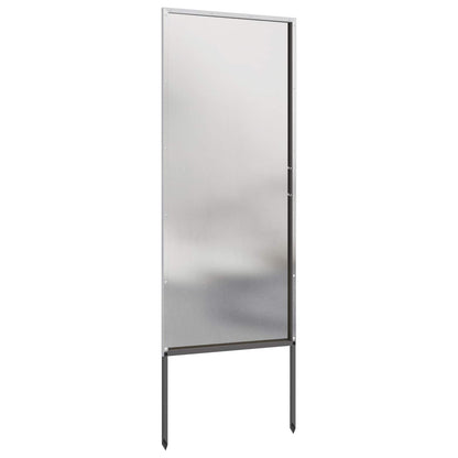 Garten Sichtschutz-Leinwand Silber 50 x 140 cm Edelstahl