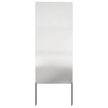 Garten Sichtschutz-Leinwand Silber 50 x 140 cm Edelstahl