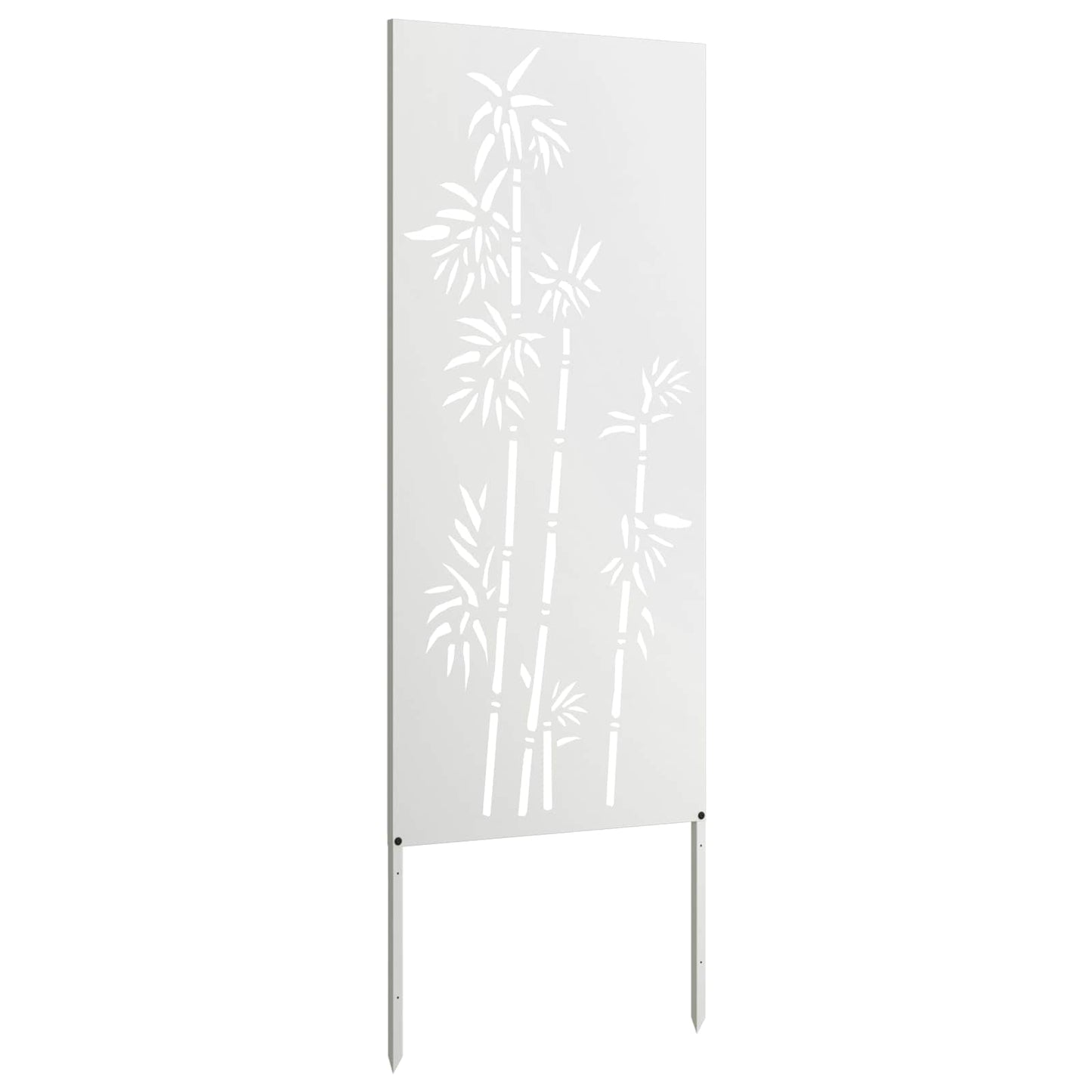 Garten Sichtschutz-Leinwand Floral Weiß 50 x 140 cm