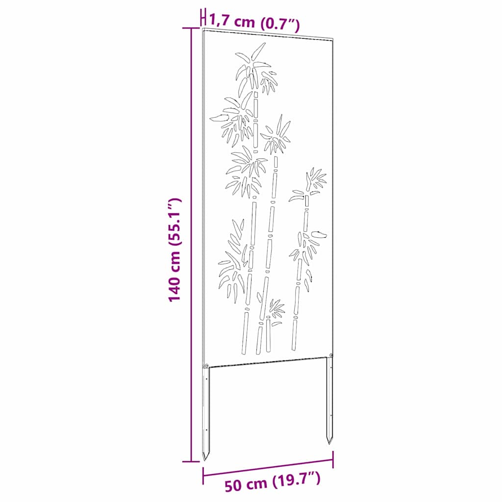 Garten Sichtschutz-Leinwand Floral Weiß 50 x 140 cm
