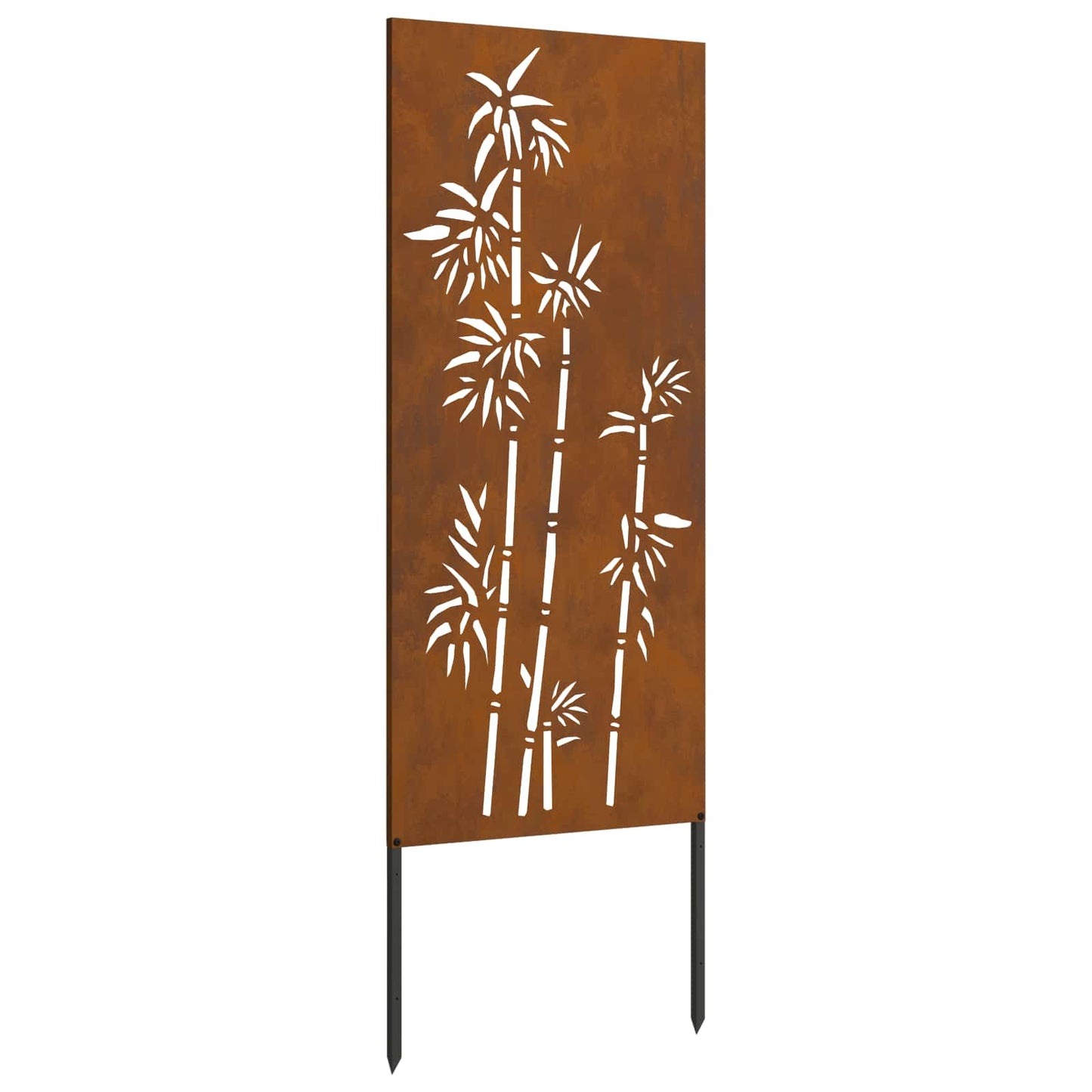 Garten Sichtschutz-Leinwand Floral Rostoptik 50 x 140 cm