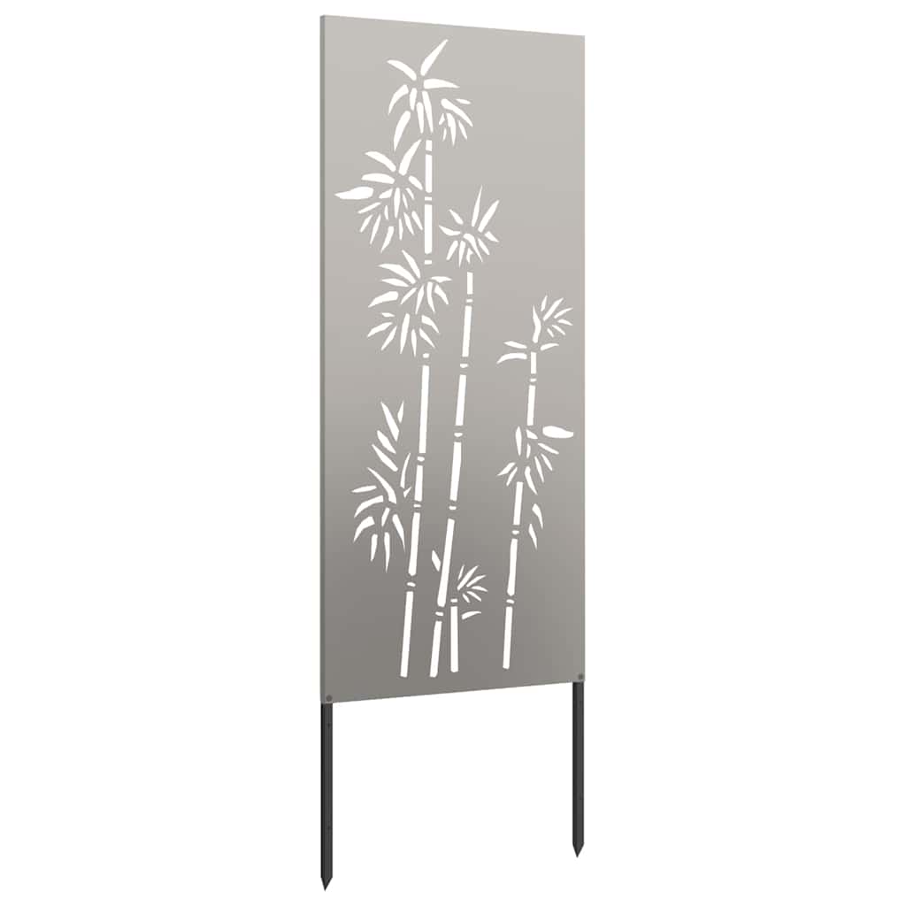 Garten Sichtschutz-Leinwand Floral Rostoptik 50 x 140 cm
