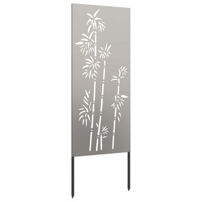 Garten Sichtschutz-Leinwand Floral Rostoptik 50 x 140 cm