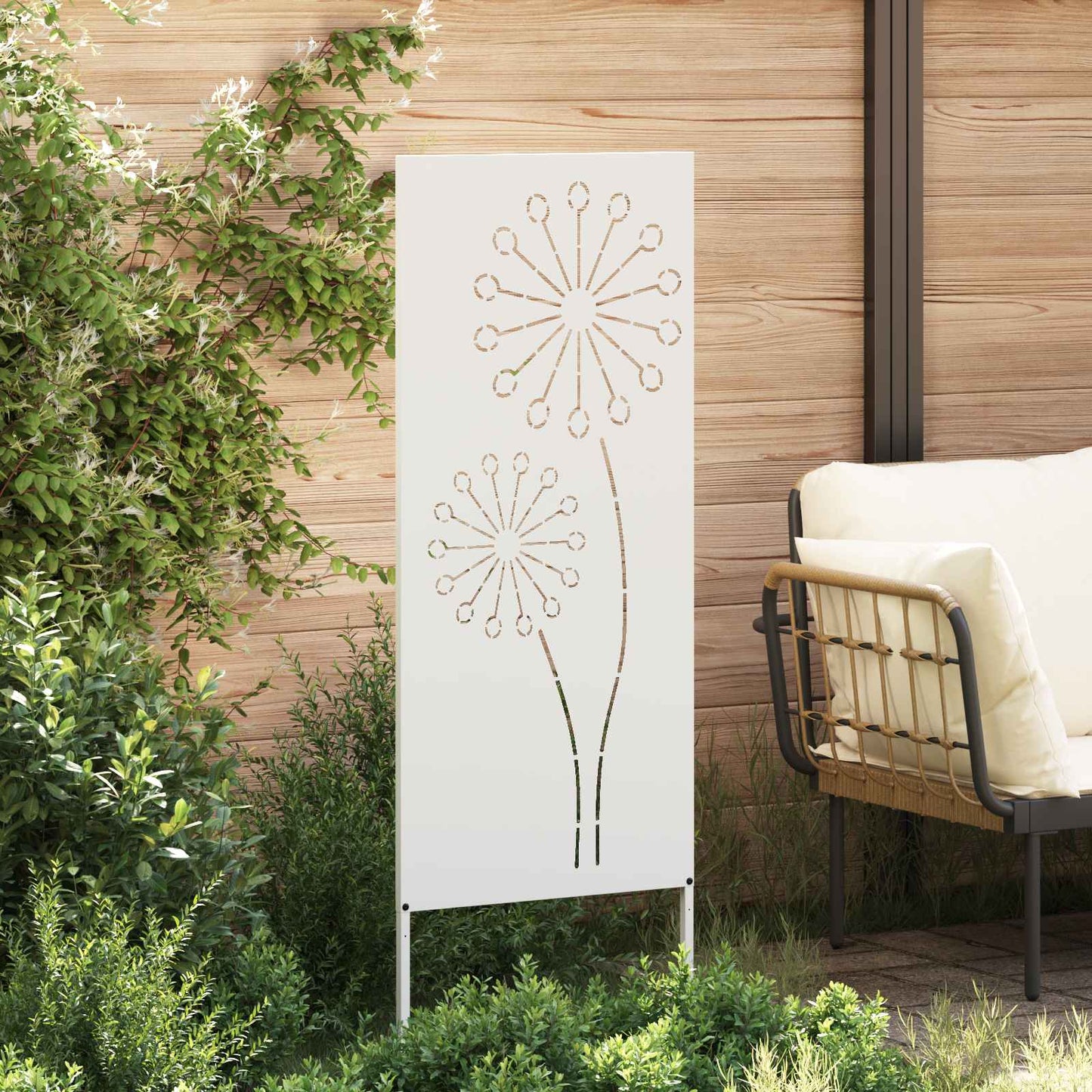 Garten Sichtschutz-Leinwand Weiß 50 x 140 cm