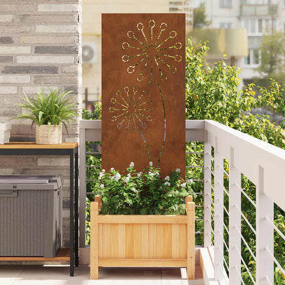 Garten Sichtschutz-Leinwand Rostoptik 50 x 140 cm