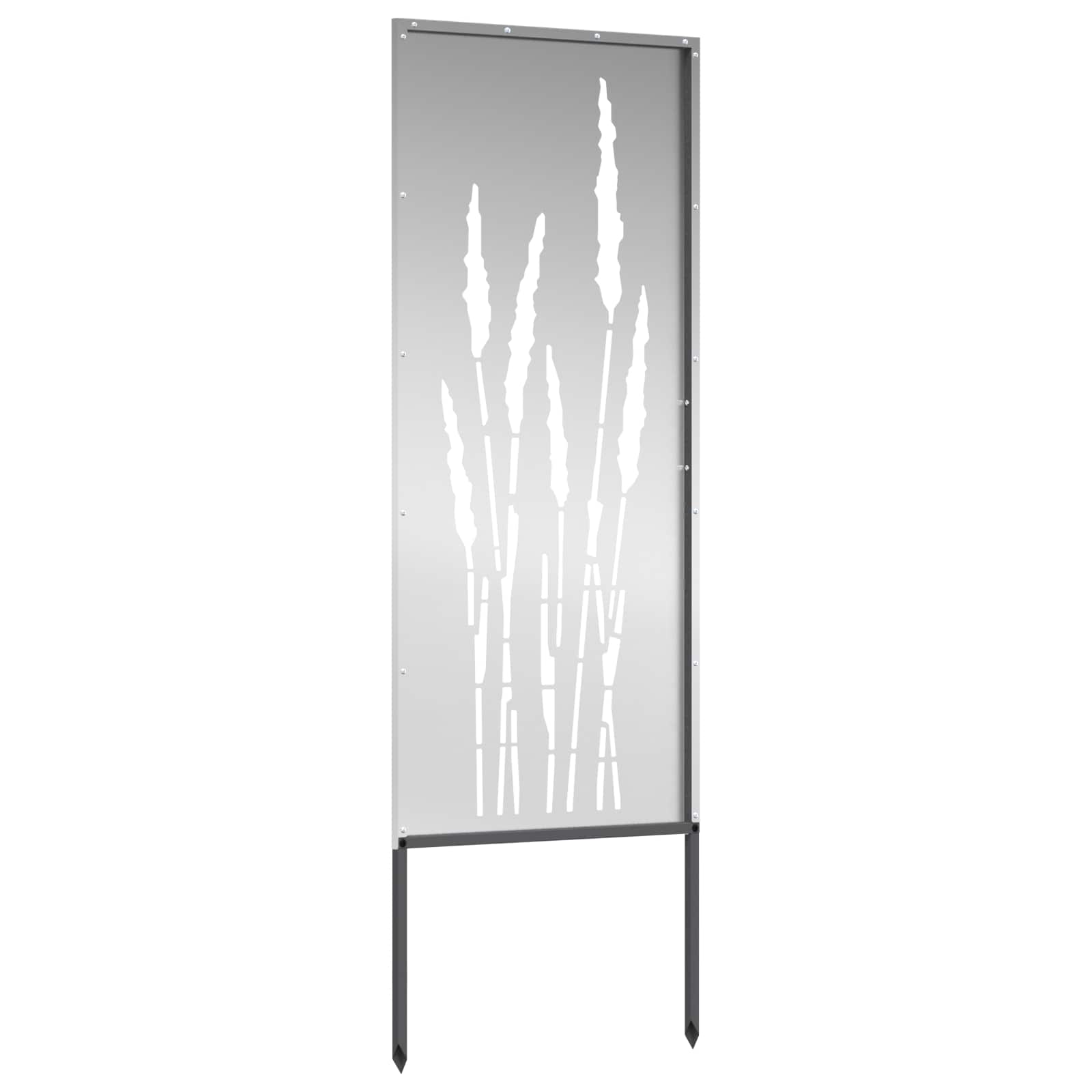Garten Sichtschutz-Leinwand Silber 50 x 140 cm Verzinkter Stahl
