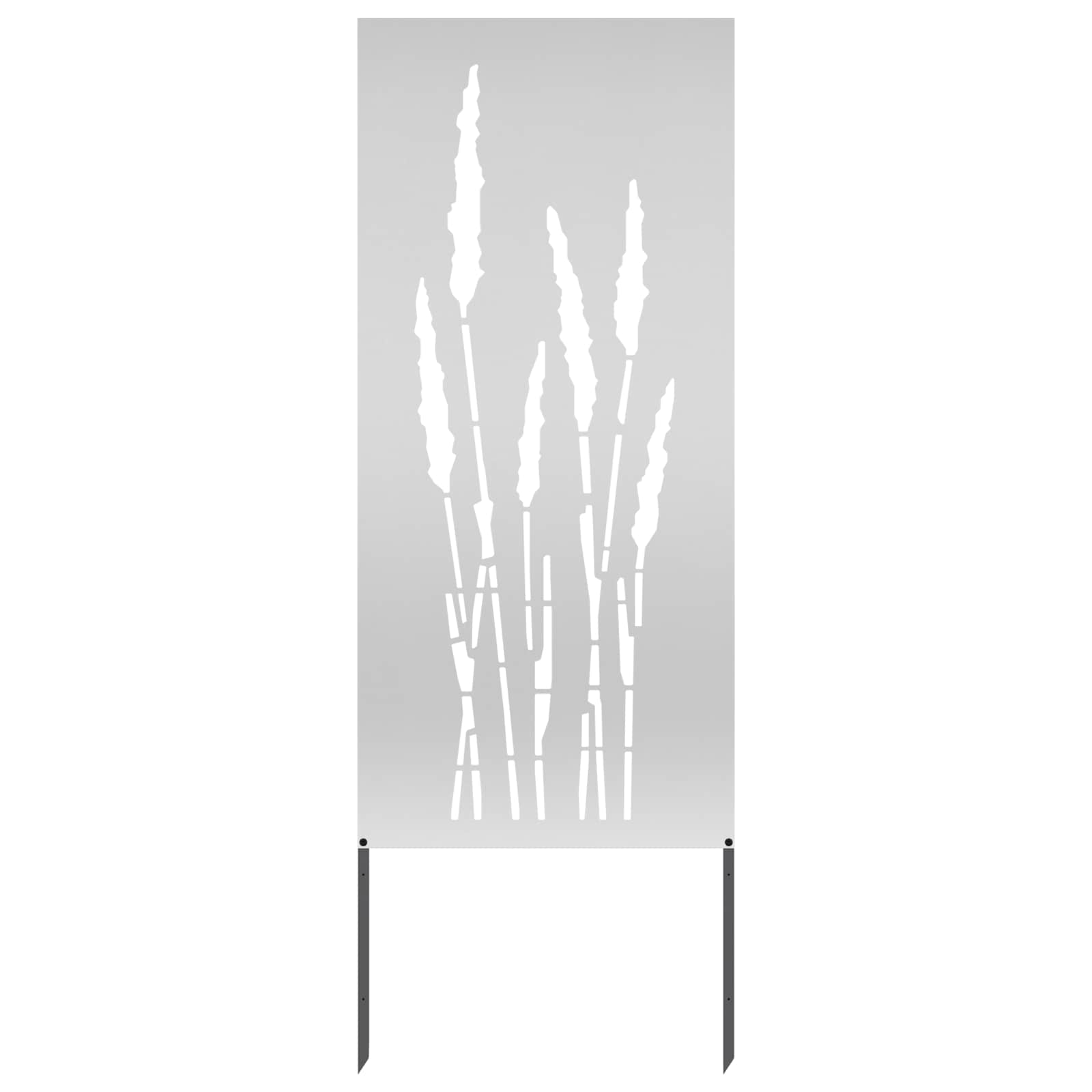 Garten Sichtschutz-Leinwand Silber 50 x 140 cm Verzinkter Stahl