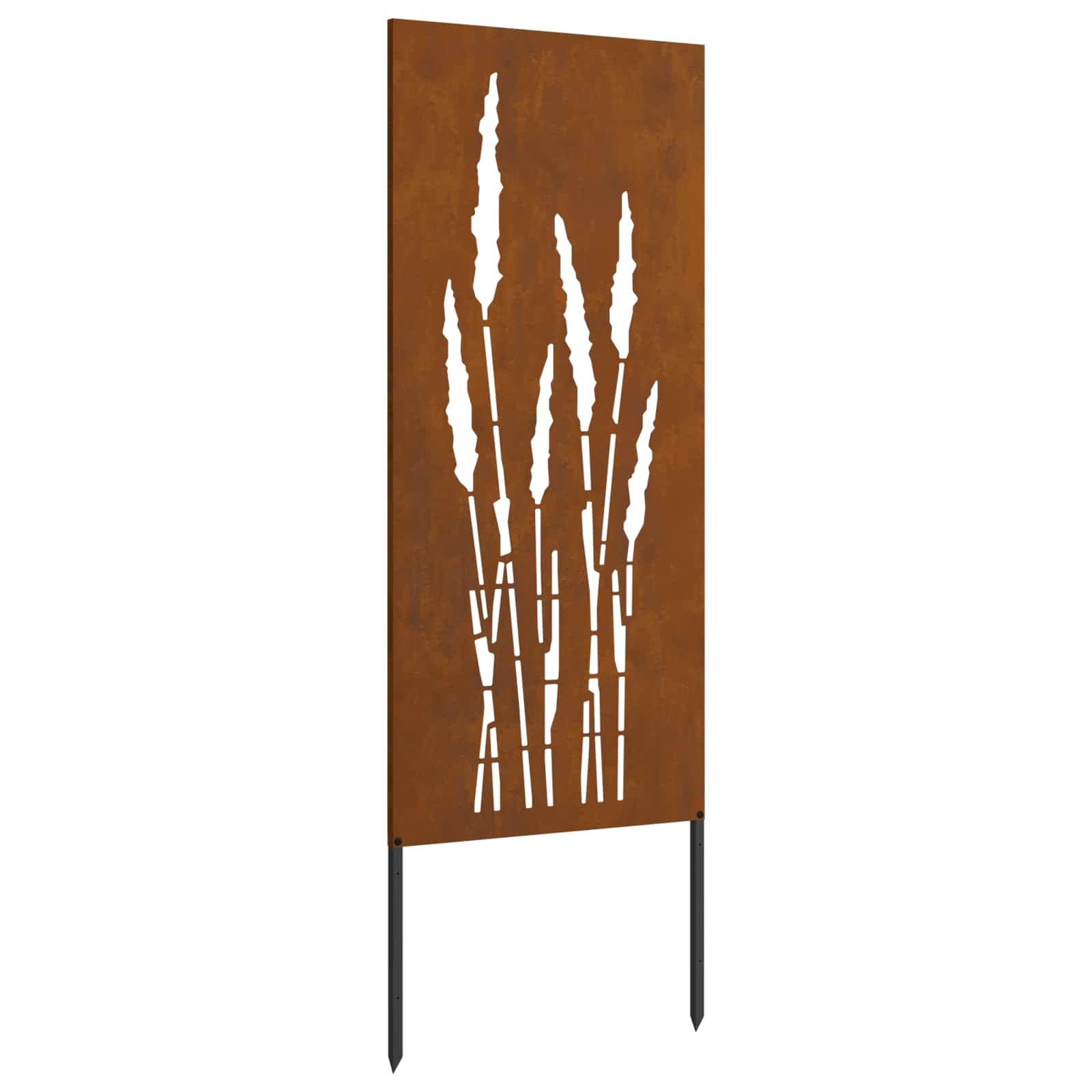 Garten Sichtschutz-Leinwand Floral Rostoptik 50 x 140 cm