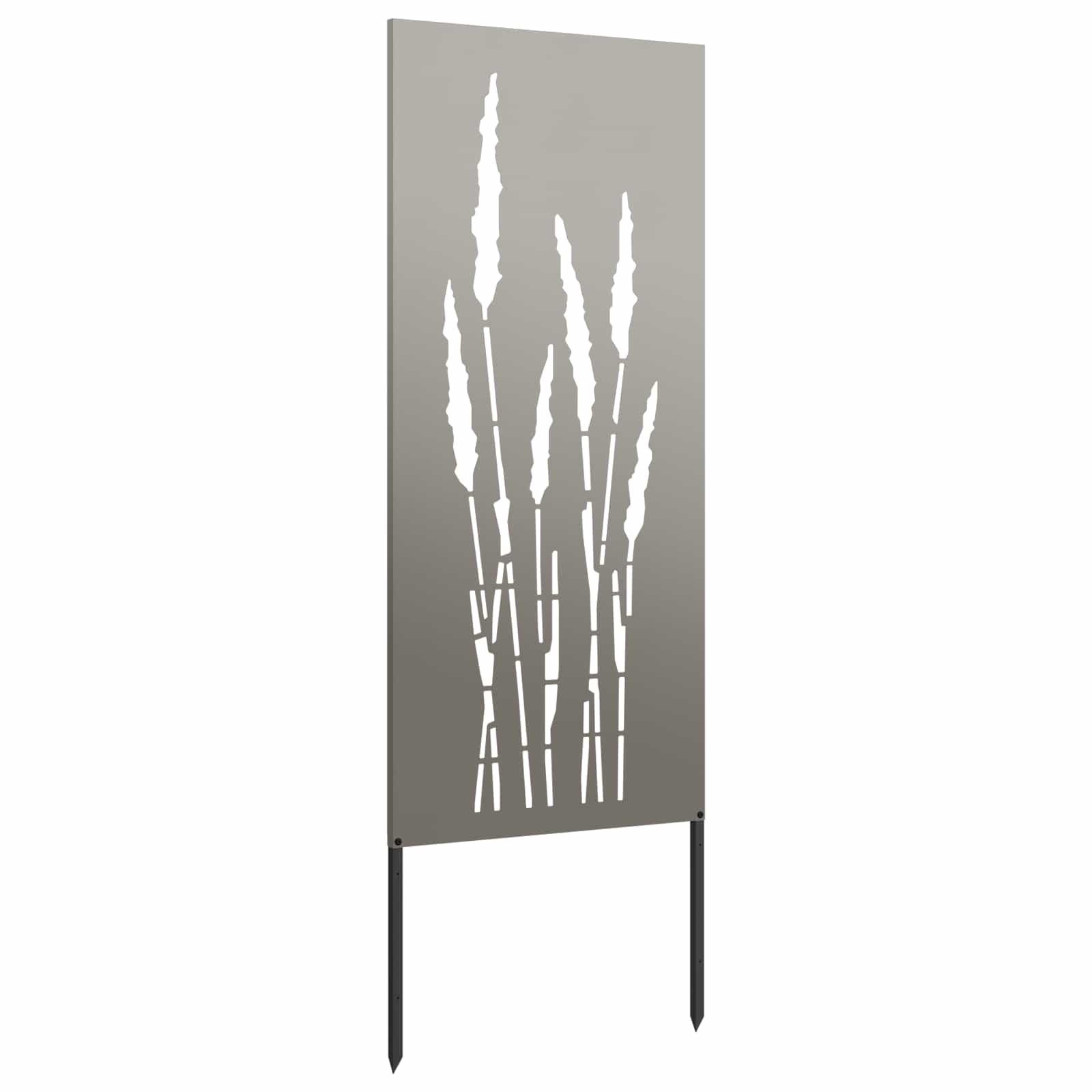 Garten Sichtschutz-Leinwand Floral Rostoptik 50 x 140 cm