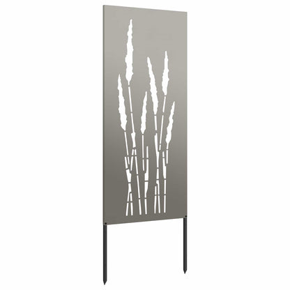 Garten Sichtschutz-Leinwand Floral Rostoptik 50 x 140 cm