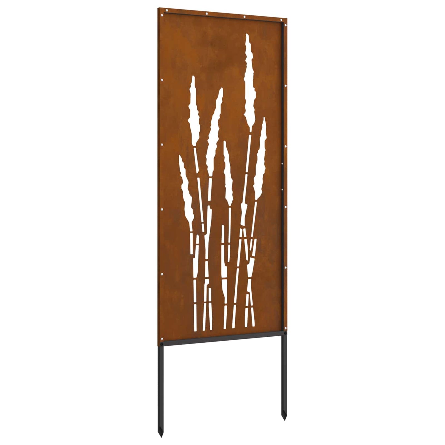 Garten Sichtschutz-Leinwand Floral Rostoptik 50 x 140 cm
