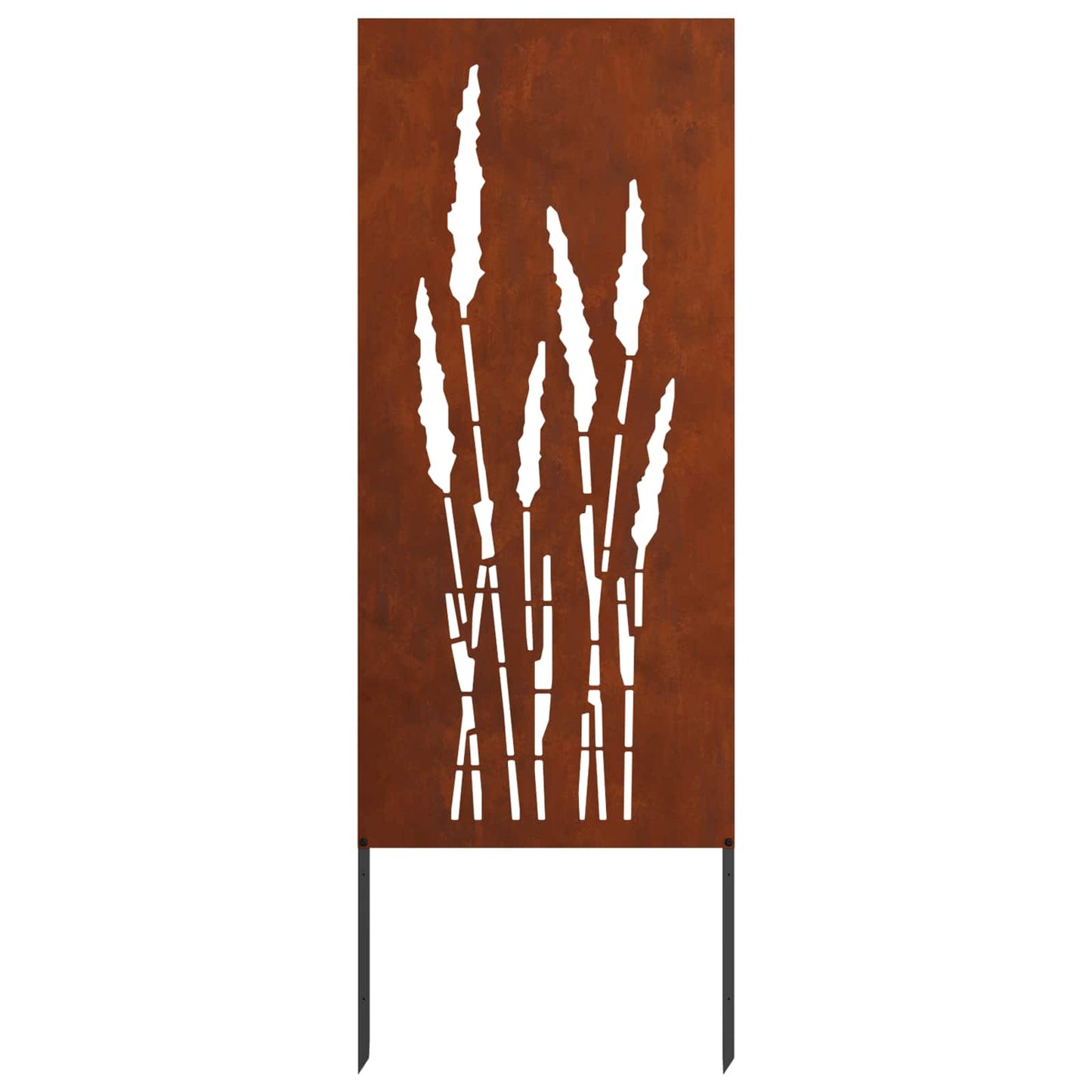 Garten Sichtschutz-Leinwand Floral Rostoptik 50 x 140 cm