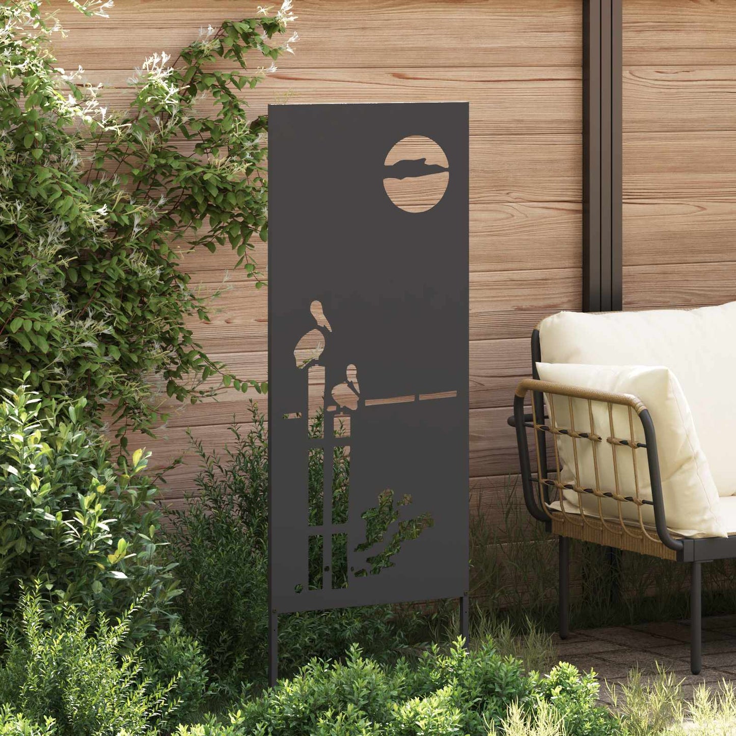 Garten Sichtschutz-Leinwand Schwarz 50 x 140 cm
