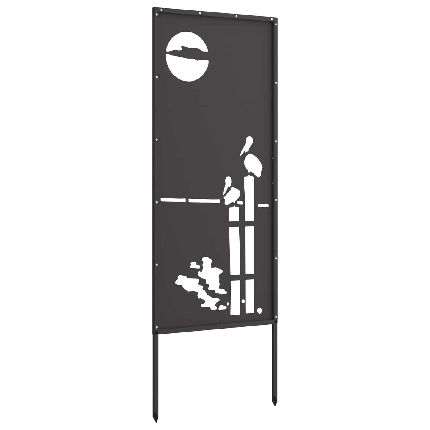 Garten Sichtschutz-Leinwand Schwarz 50 x 140 cm