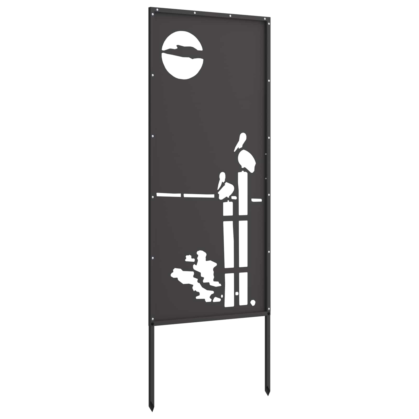 Garten Sichtschutz-Leinwand Schwarz 50 x 140 cm