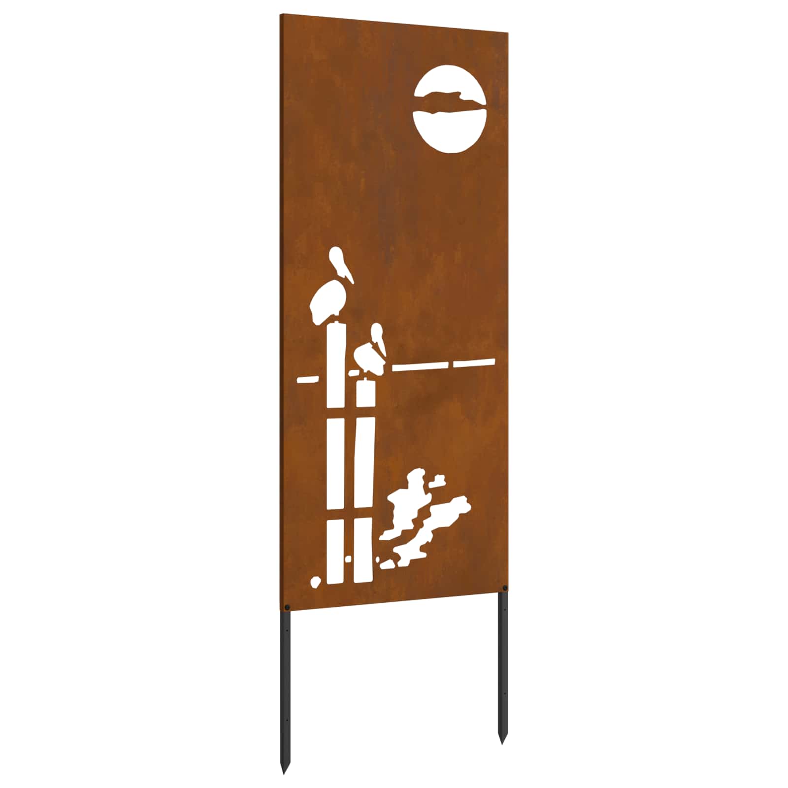 Garten Sichtschutz-Leinwand Rostoptik 50 x 140 cm