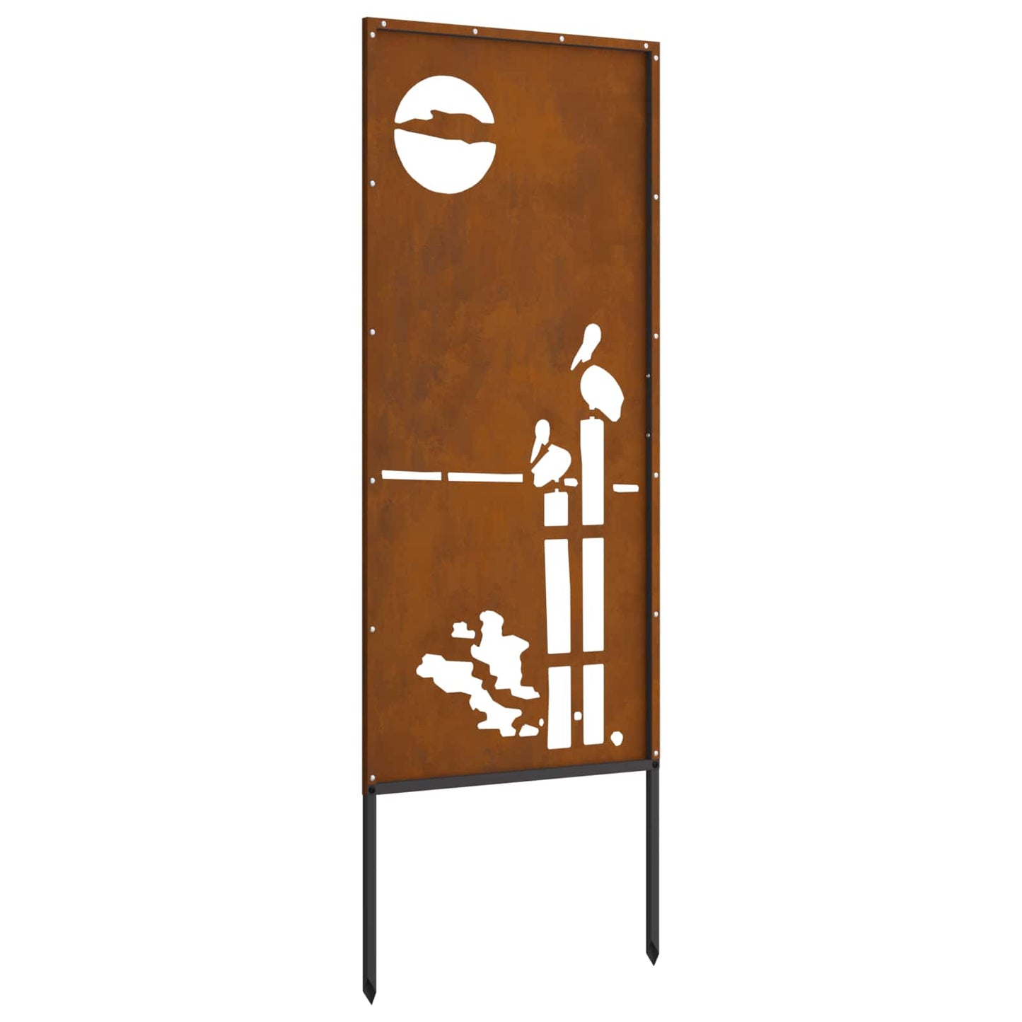 Garten Sichtschutz-Leinwand Rostoptik 50 x 140 cm